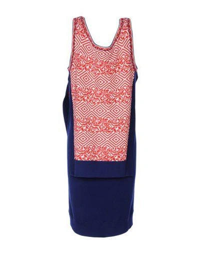 Shop Prabal Gurung Short Dress In Dark Blue