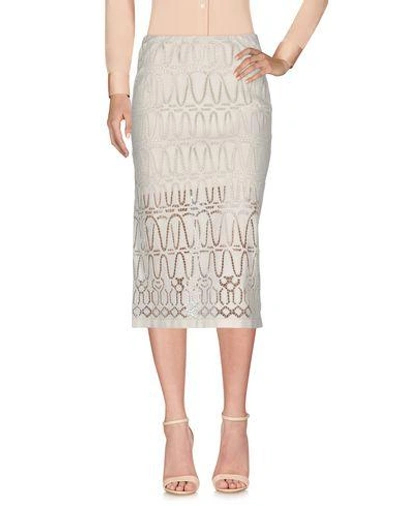 Shop Donna Karan 3/4 Length Skirts In Ivory