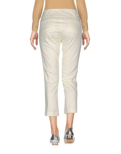 Shop Peuterey Cropped Pants & Culottes In Ivory