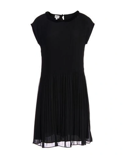 Shop Armani Collezioni Short Dress In Black