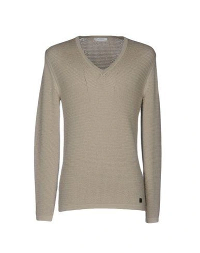 Shop Versace Sweaters In Light Grey