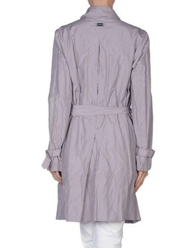 Shop Armani Collezioni Belted Coats In Lilac