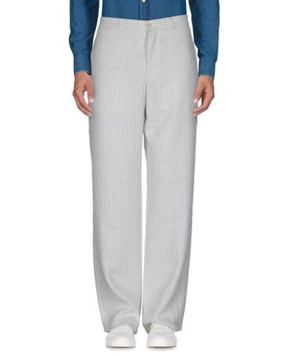 Shop Armani Collezioni Casual Pants In White