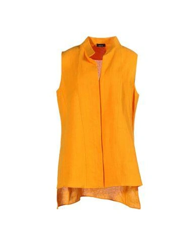 Shop Akris Linen Shirt In Orange