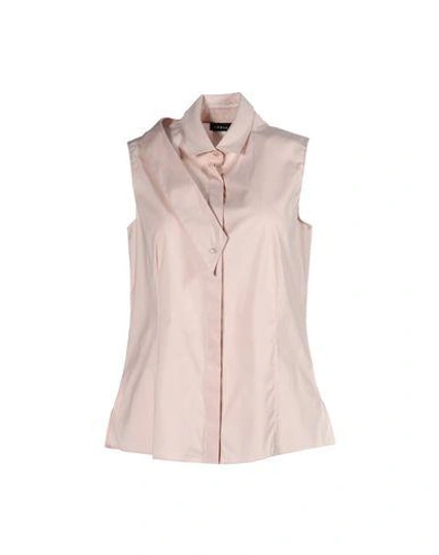 Shop Akris Solid Color Shirts & Blouses In Light Pink
