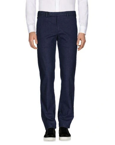 Shop Armani Collezioni Casual Pants In Dark Blue