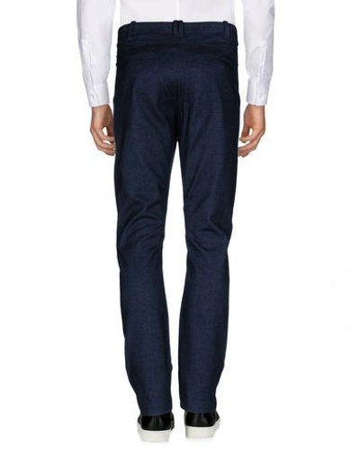 Shop Armani Collezioni Casual Pants In Dark Blue