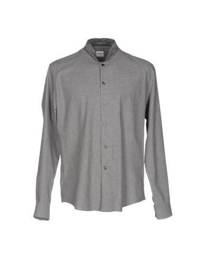 Shop Armani Collezioni Solid Color Shirt In Grey