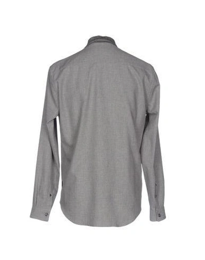 Shop Armani Collezioni Solid Color Shirt In Grey
