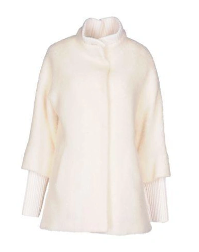 Shop Cinzia Rocca Coat In White