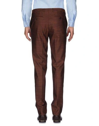 Shop Canali Casual Pants In Cocoa