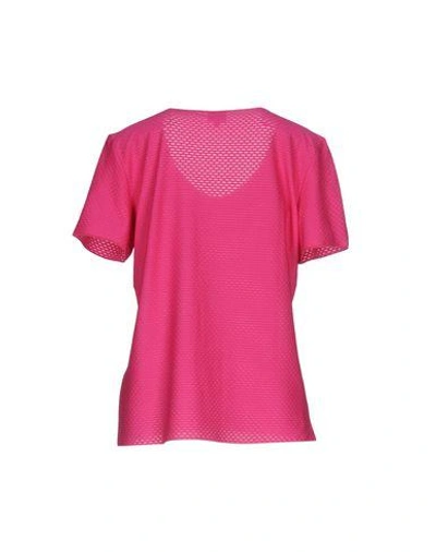 Shop Armani Collezioni T-shirt In Fuchsia