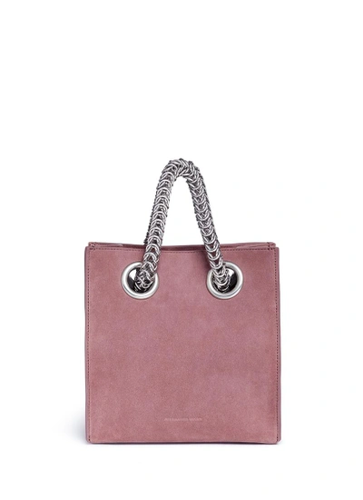 Shop Alexander Wang 'genesis' Interlocking Chain Handle Suede Shopper Tote