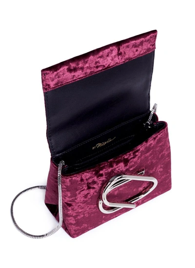 Shop 3.1 Phillip Lim / フィリップ リム 'alix' Paperclip Flap Micro Velvet Crossbody Clutch