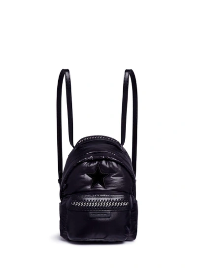 Shop Stella Mccartney 'falabella Go' Star Patch Mini Backpack