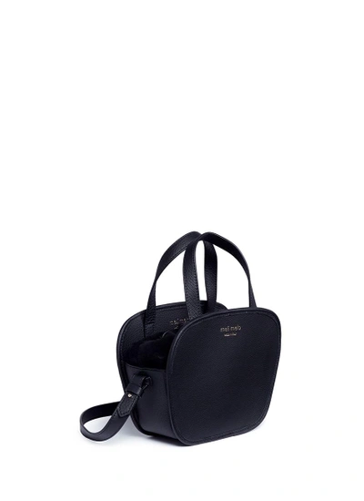 Shop Meli Melo 'rosetta' Leather And Suede Drawstring Bag