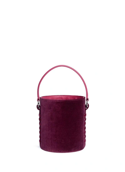 Shop Meli Melo 'santina' Mini Velvet Drawstring Bucket Bag