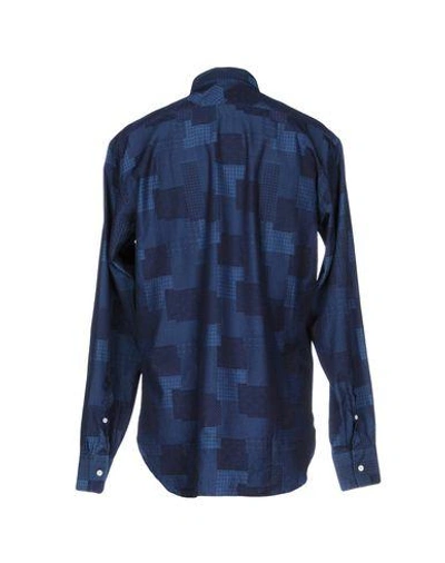 Shop Billy Reid Patterned Shirt In Dark Blue
