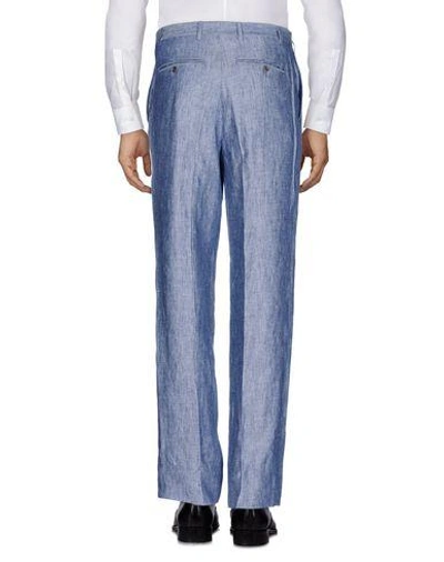 Shop Canali Casual Pants In Slate Blue