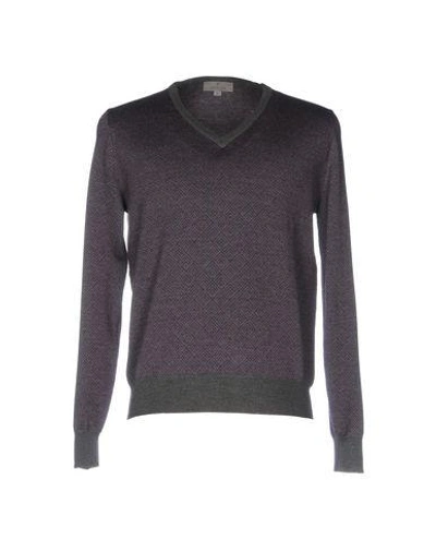 Shop Canali Sweater In Purple