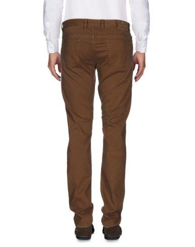 Shop Canali Casual Pants In Camel