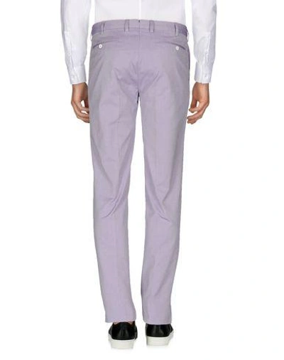 Shop Incotex Casual Pants In Light Purple