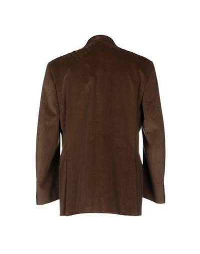 Shop Canali Blazer In Khaki