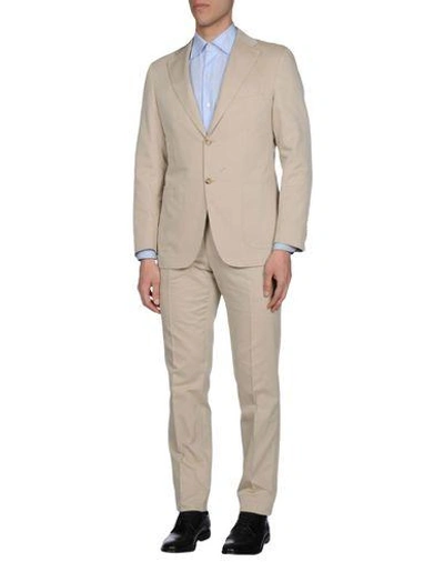 Shop Canali Suits In Beige