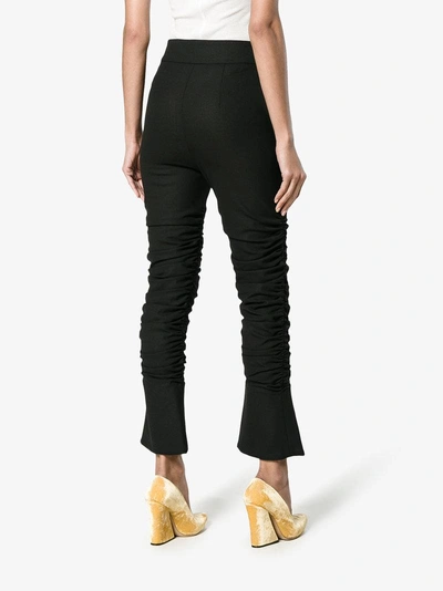 Shop Jacquemus Le Nouveau Corsaire Ruched Pants In Black