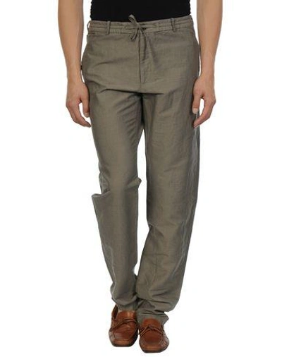 Shop Armani Collezioni Casual Pants In Khaki