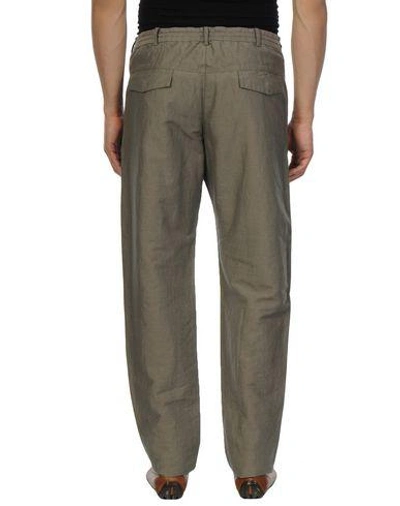 Shop Armani Collezioni Casual Pants In Khaki