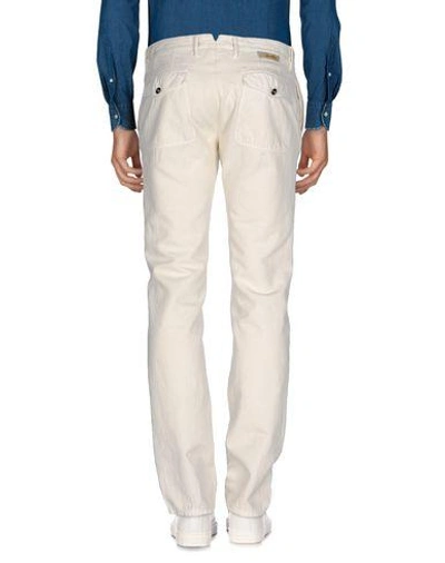 Shop Incotex Casual Pants In Ivory