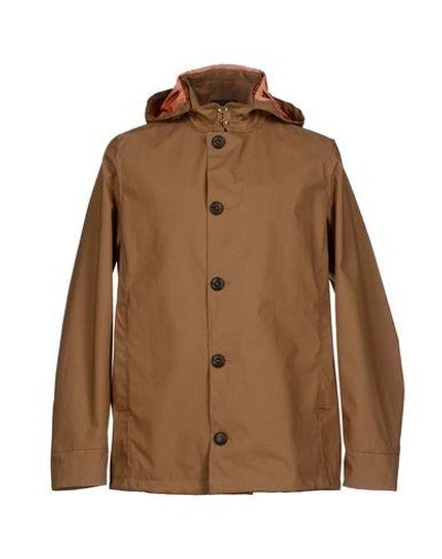 Shop Armani Collezioni Full-length Jacket In Camel