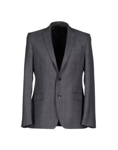 Shop Versace Blazer In Steel Grey