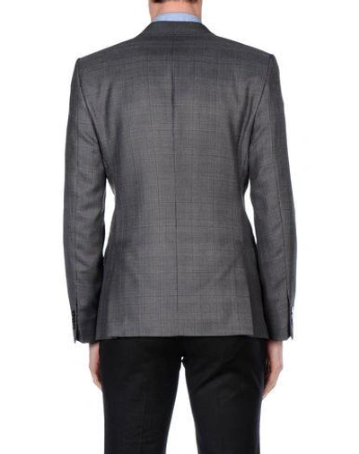 Shop Versace Blazer In Steel Grey