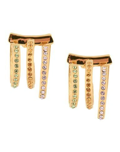 Shop Ca&lou Ca & Lou Woman Earrings Gold Size - Brass, Crystal