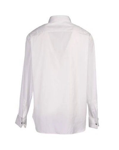 Shop Armani Collezioni Solid Color Shirt In White