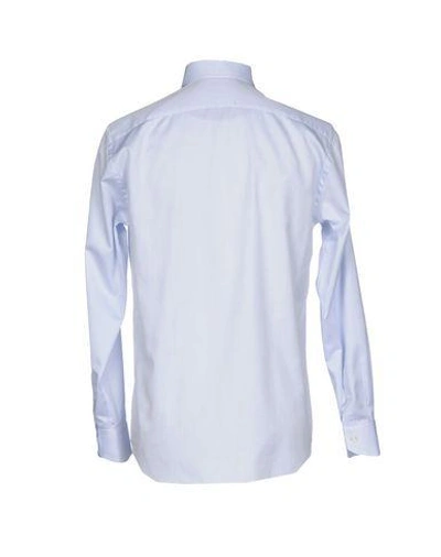 Shop Canali Patterned Shirt In Sky Blue