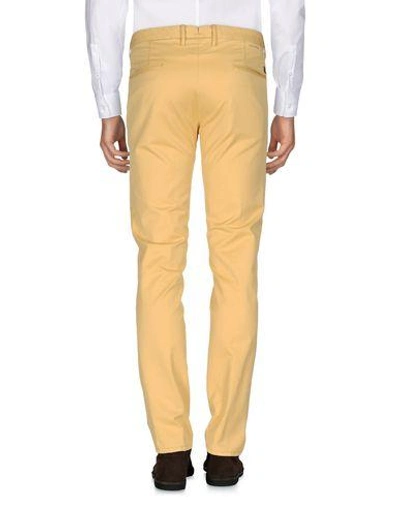 Shop Incotex Casual Pants In Yellow