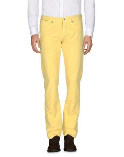 Shop Incotex 5-pocket In Yellow