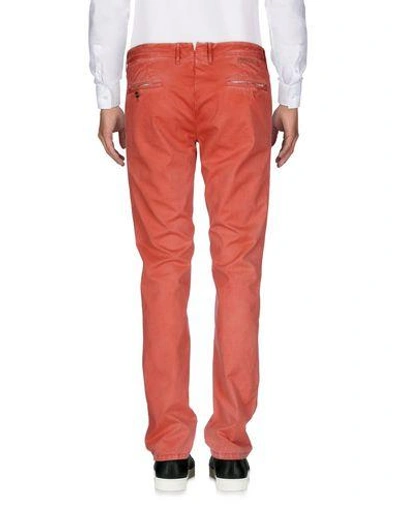 Shop Incotex Casual Pants In Coral