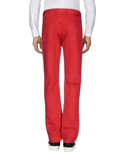 Shop Incotex Casual Pants In Red