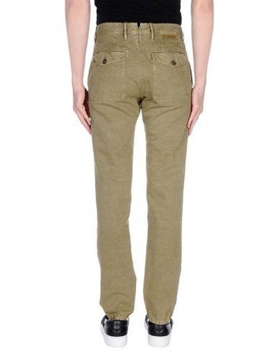 Shop Incotex Casual Pants In Military Green