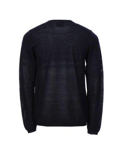 Shop Armani Collezioni Sweaters In Dark Blue