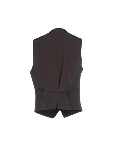 Shop Canali Suit Vest In Dark Brown