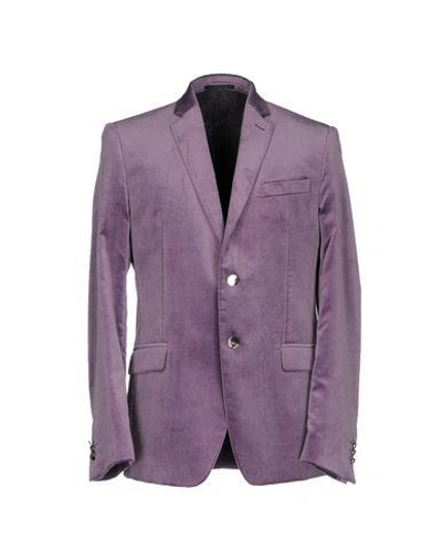 Shop Versace Blazers In Light Purple