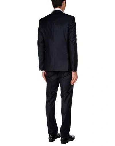 Shop Versace Suits In Dark Blue