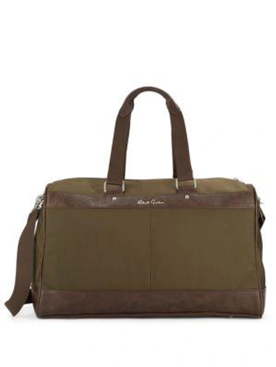 Shop Robert Graham Two-tone Duffel Bag In Olive