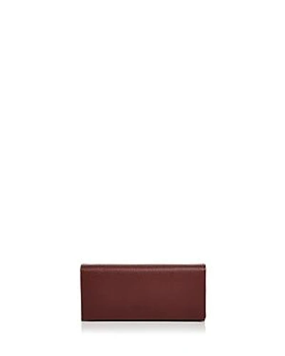 Shop Longchamp Veau Foulonne Checkbook Wallet In Red Lacquer