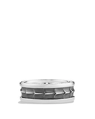 Shop David Yurman Armory Narrow Band Ring In Silver